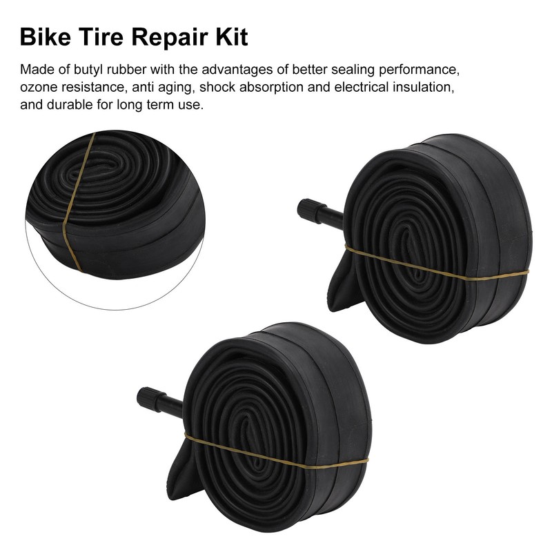 Bike Tire Repair Tool Kit Butyl Rubber with Replacement Inner
