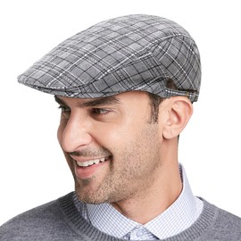 crazy bean Flat Hats Soft Beret Irish Beret Hat Adjustable Retro Fashion Painter Hat Newspaper Boy Hat, gray, Unit size