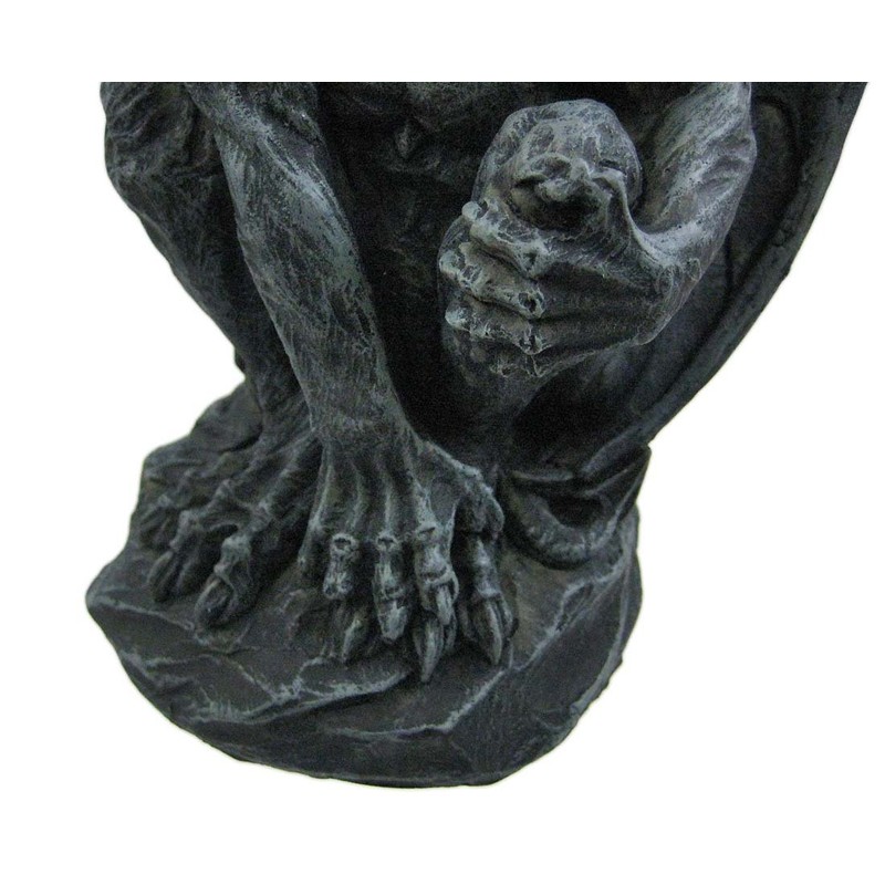 Poised Protector Winged Gargoyle Statue Guardian