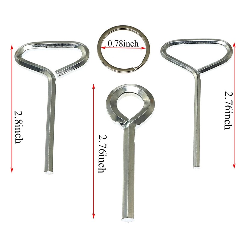 PZRT 3PCS Hexagonal Triangle Wrenches, Hex Dogging Key with Full