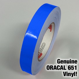 ORACAL 651 Gloss Brilliant Blue Adhesive Vinyl Pinstripe Detailing Tape (1" x 30ft)