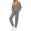 AUXDIO Womens Suits 2 Piece Set Tracksuit Winter Zipper Hooded