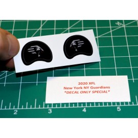 2020 XFL New York Guardians Diecut *DECAL SHEET ONLY* Football Gumball Helmets