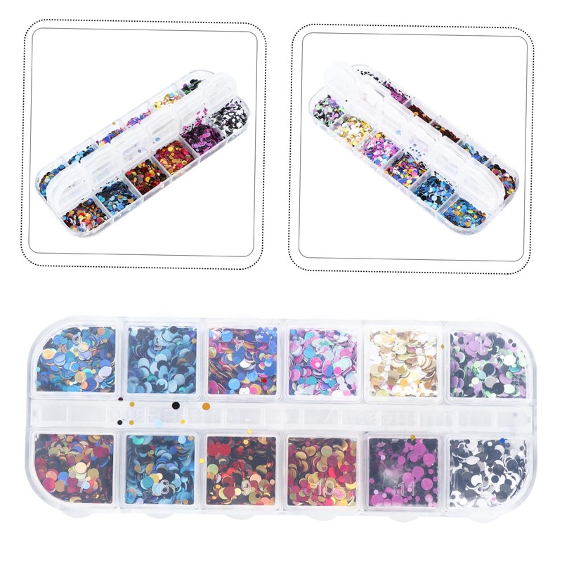 FOMIYES 3pcs DIY Nail Art Charms Glitter Dust Sequins Paillette