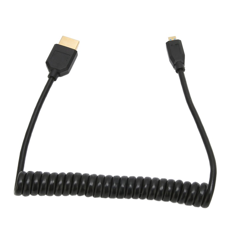 HD Multimedia Interface Cable Spring Retractable A Male to D