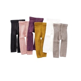 Toddler Girls Pants, Kids Combed Cotton Leggings/Tights, Newborn Assorted Colors, Set of 5 Pairs. (US, Alpha, 0, 1 Year, 5, 5)