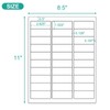 MFLABEL Address Labels 1x2.625 Inch - 30 Per Sheet White