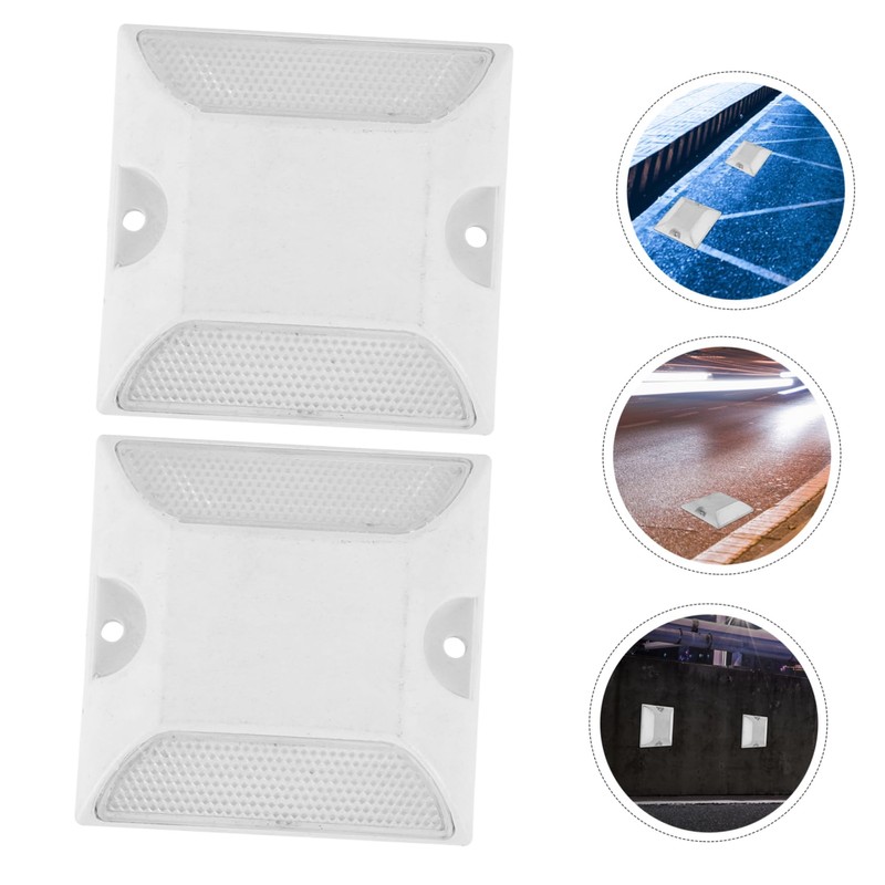 FUNOMOCYA Reflective Road Markers Durable Aluminum and Plastic Pavement Reflectors