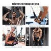 KS Cuerda/retractor De Entrenamiento De Tríceps+jaladera Tipo D