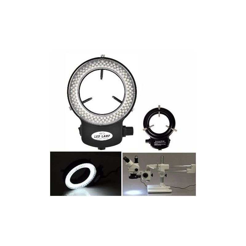 Bulipu White Adjustable 144 LED Beads Ring Light Illuminator for