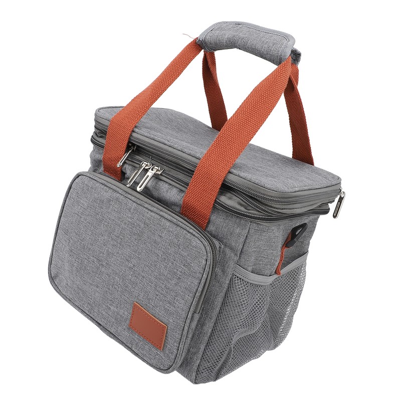 Insulated Lunch Bag 2 Layer Leakproof 14L Large Capacity Handheld