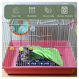 WAYUTO Bearded Dragon Bed with Pillow and Blanket Reptile Sleeping Bag Bearded Dragon Harness Set Leather Bearded 7pcs Dragon Toys Balls for Small Animals