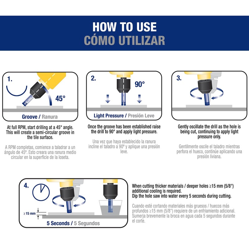 QEP Xtreme Wax/Dry Diamond Hole Saw Kit