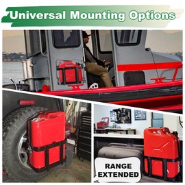 Jerry Gas Can Holder Rack with Combination Lock, Jerry Can Mount Holder Heavy Duty for 5 Gallon (20 Liter) Steel Jerry Can, Detachable Carrier Mount by MCCKLE