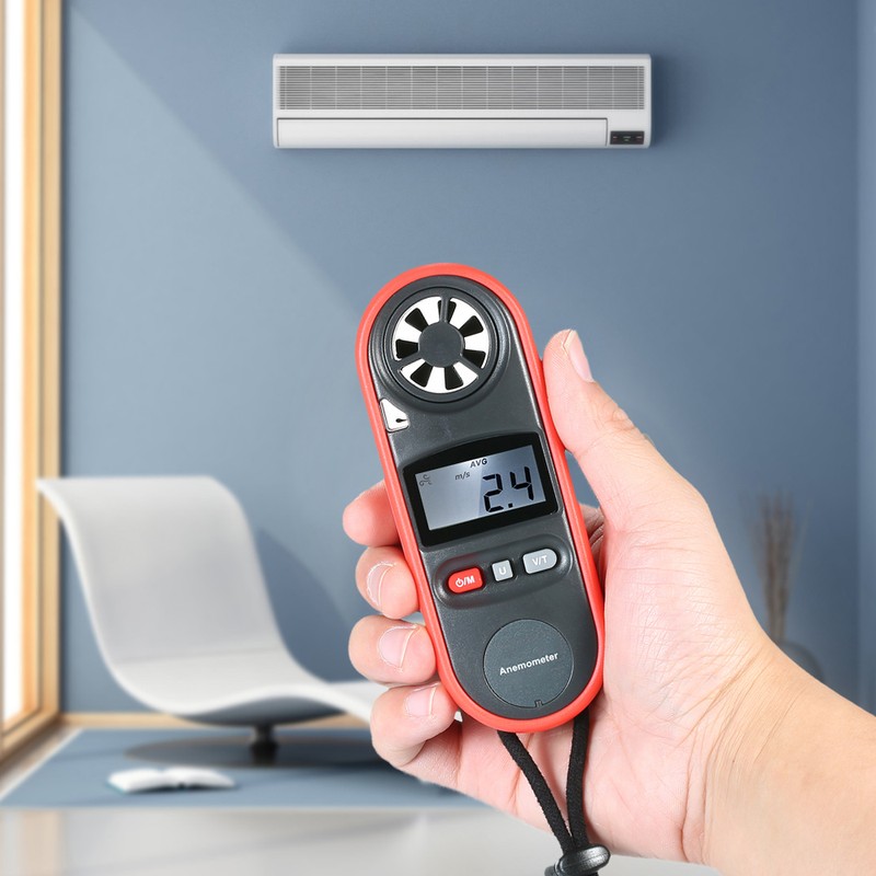 Mini Digital Anemometer Beaufort Scale IP67 Thermometer Handheld Anemometro Pocket