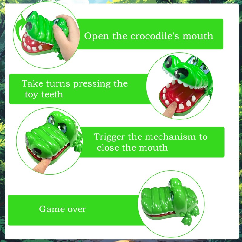 Ludihive Crocodile Game Teeth, Toy Crocodile Teeth Crocodile Game, Crocodile