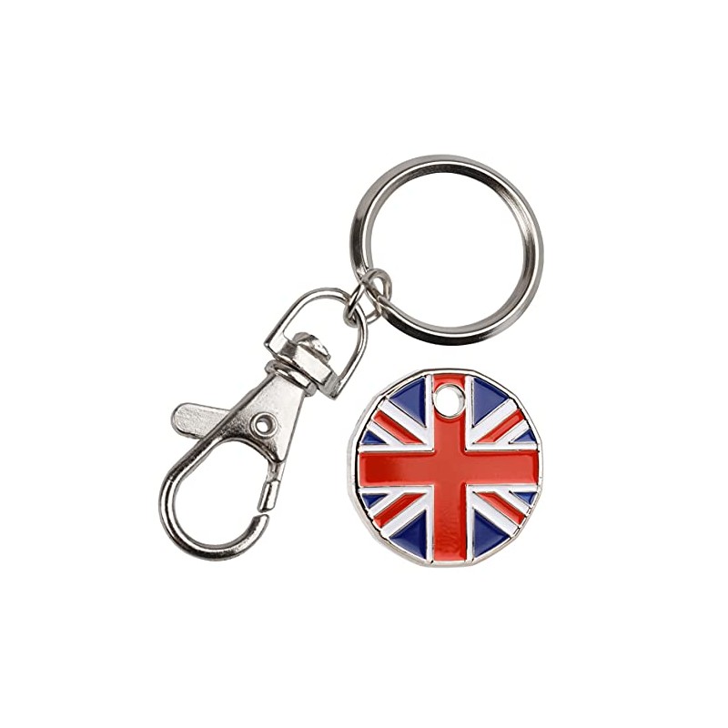 12 Sided Union Jack Trolley Token Keyring