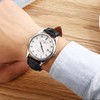 [Moran] Genuine Leather Watch Band Quick Release Polished Deployment D