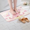 Homemissing Pink Castle Bath Mats for Bathroom Rainbow Castle Bathroom
