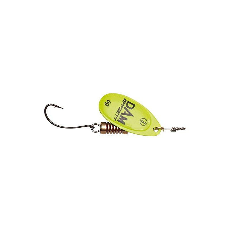 DAM Effzett Spinner with Single Hook - Yellow 6.0 g