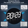 Digital Wall Clock 17" with Remote Control,3D Led Clock Adjustable