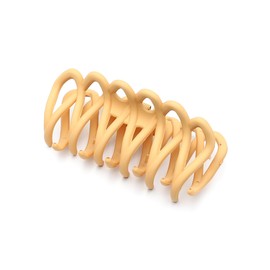 QinGoo Large Mat Coffee Square Hair Claw Hair Clip, Adult Hair Accessories, Stylish, Cute, Korean, 1 Piece (3.9 x 1.9 inches (10 x 4.8 cm), Coffee)