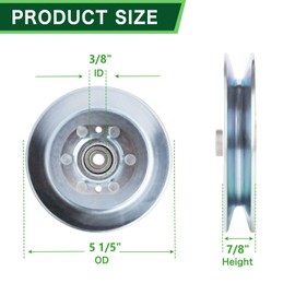 TENGMUJX Scag 48181 Idler Pulley Fit for AYP/Husqvarna Encore GT180 Tiger Cat Chee tah Super Z 532101344, 101344L, Bun ton PL8540A, En core 483025