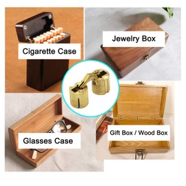 aufodara Pack of 4 Drilling Hinge Copper Barrel Hidden Hinge 180° Opening Angle Cylinder Brass Hinge for DIY Jewellery Box Hand Crafts and Cabinet Door (Diameter 14 mm)