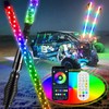 2 Pack 4FT Whip Lights with Spring Base,LED Whip Light