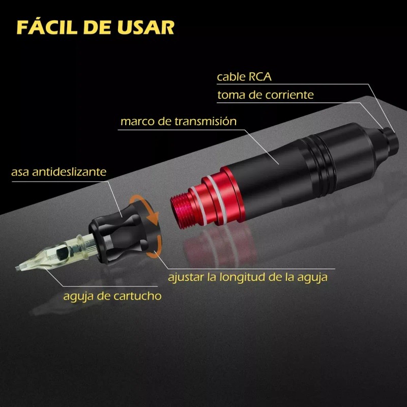 Kit Pistola Tatuar Profesional Máquina Tatuar Alta Calidad