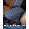 JOYTUTUS Leather Armrest Cover for Ford Maverick 2022-2025 Dark Blue