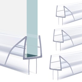 Shower Door Bottom Seal,Glass Door Bottom Seal,PVC Seal for Shower Door Sweep,Shower Door Bottom Seal Strip (Ultra Clear, 2 Pack 36in for 3/8"(10mm))