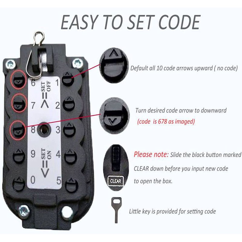Votmores Key Lock Box for House Key, Lock Box with
