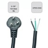 90 Degree Electrical Plug Replacement Power Cord with Open End