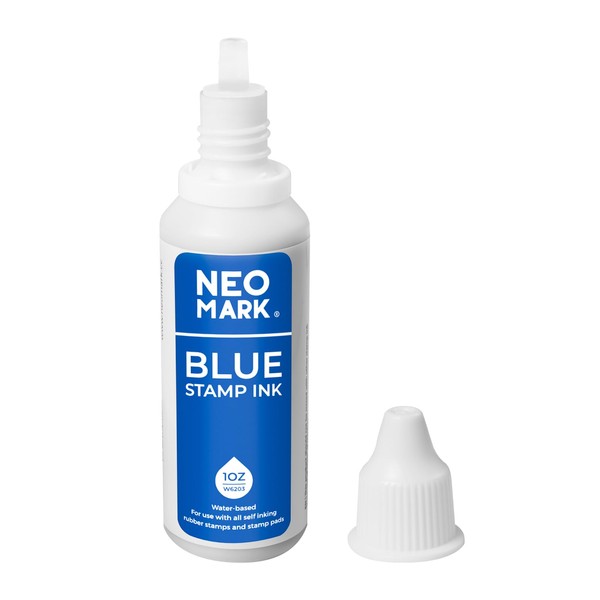 NEO MARK Premium Stamp Ink, Quick-Drying and AP-Certified Non-Toxic Refill