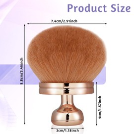 1 x Blush Brush, Blush Makeup Brush, Large Inclined Foundation Brush, Make Up Brush, Self Tanner Brush for Kabuki Make Up Brush, Synthetic Bristles, Grip Powder, Even Powder