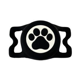 ilFindYou Waterproof Airtag Holder for Dog Collar, Silicone Dog Airtag Holder Full Body Covered Protective for Pet Collar(Black)