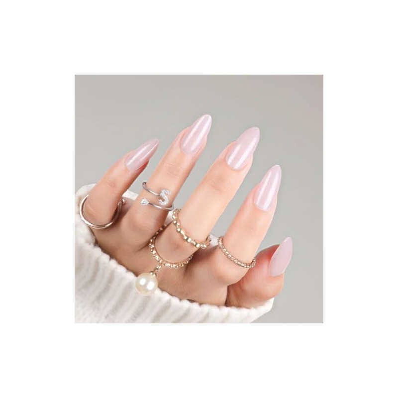 CloudTrip 30 uñas postizas de almendra - Uñas de gel