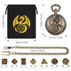 Mini DND Dice Set with Steampunk Dragon Pocket Watch Case,