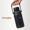 Insulated Water Bottle with Handle and Strap,Vacuum Travel Tumbler with
