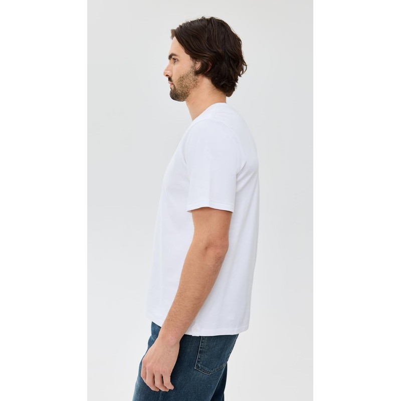 rag & bone Men's Pima Interlock Tee, White, XL