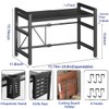 Extendable Microwave Oven Rack, 15.7~24.8" L Expandable Microwave Stand with
