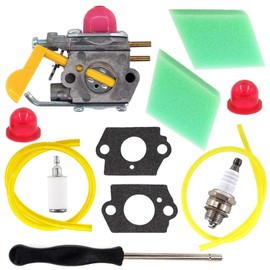 HURI Carburetor with Adjustment Tool Kit Screwdriver for Poulan Weed Eater Featherlite SST25 FL20 FL20C FL23 FL26 FX26S FX26SC MX550 MX557 P1500 P2500 P3500