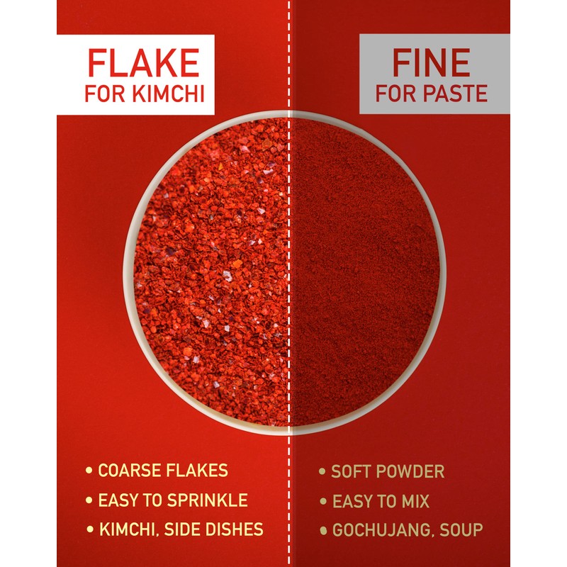 Taekyung Chili Powder For Kimchi (Flake, 7oz) - Korean Gochugaru.