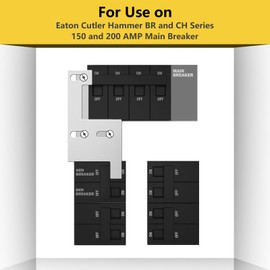 Generator Interlock Kit Compatible with GE General Electeric Vertical Main 150 and 200 Amp Panels,2 1/4"" Spacing Between Main and Branch Breakers,for Home Safety Interlock Kit