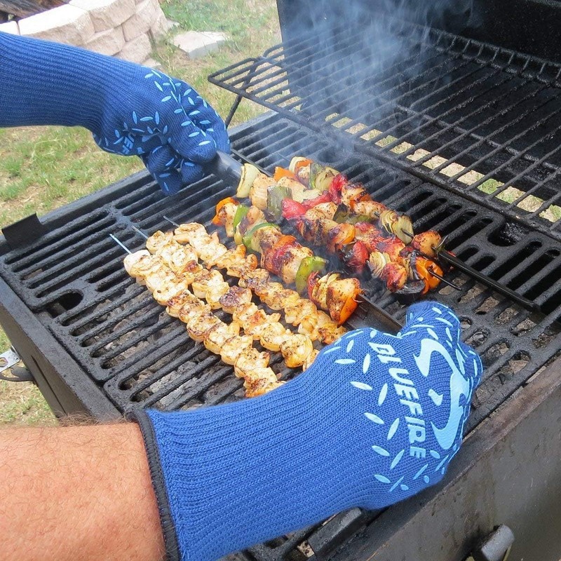 BlueFire Gloves BBQ Grill Firepit Oven Mitts Highest Heat Resistance