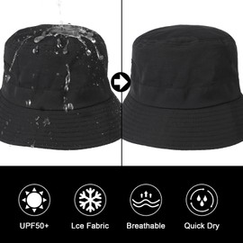 TAGVO XX-Large Quick Dry Bucket Hat, Oversized UPF 50+ Sun Protection Fishing Hat, Lightweight Summer Outdoor Sun Hats for Safari Hiking, Windproof | Adjustable | Packable 60-66CM Navy Blue