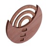 Wooden Disc Calendar Dark Brown Rotatable Disc Natural Wood Vintage