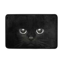 Doormat Welcome Door Mat-Black Cat,Living Room Kitchen Floor Mat Home Indoor Outdoor Decoration 24X16INCH