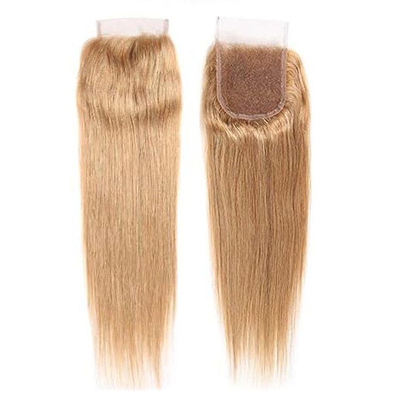 Evaxilc Light Brown #27 Lace Closure 100% Unprocessed Brazilian Remy